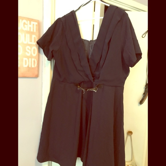 Navy Blue Dress ASOS Curve - Picture 1 of 4
